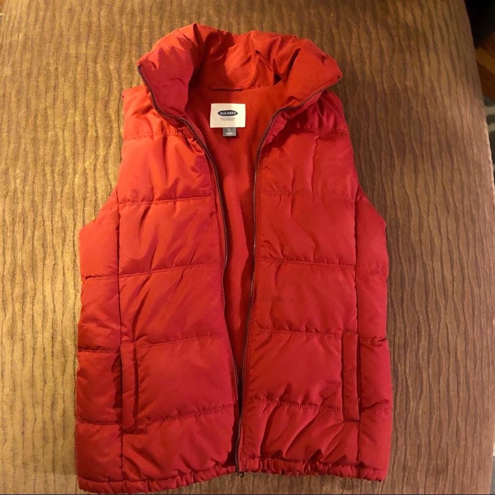 Old Navy Red Puffer Vest
